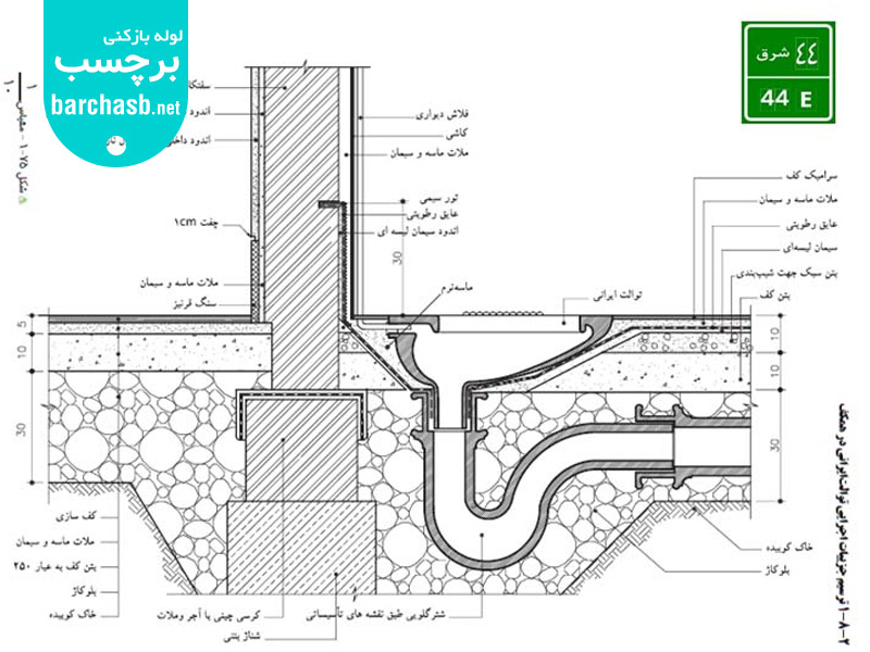 عکس لوله کشی لوله فاضلاب توالت ایرانی