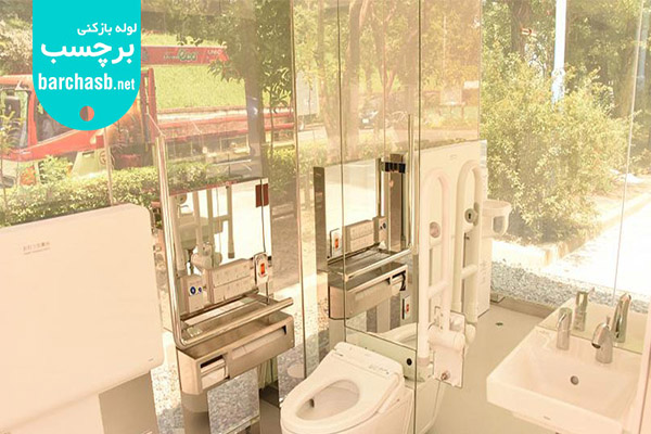 توالت فرنگی شیشه ای