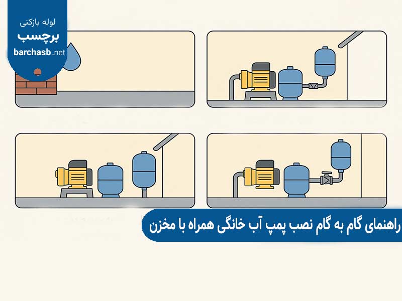 راهنمای گام به گام نصب پمپ آب خانگی همراه با مخزن