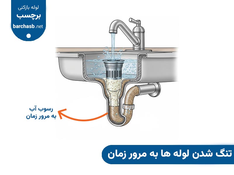 تنگ شدن لوله ها به مرور زمان